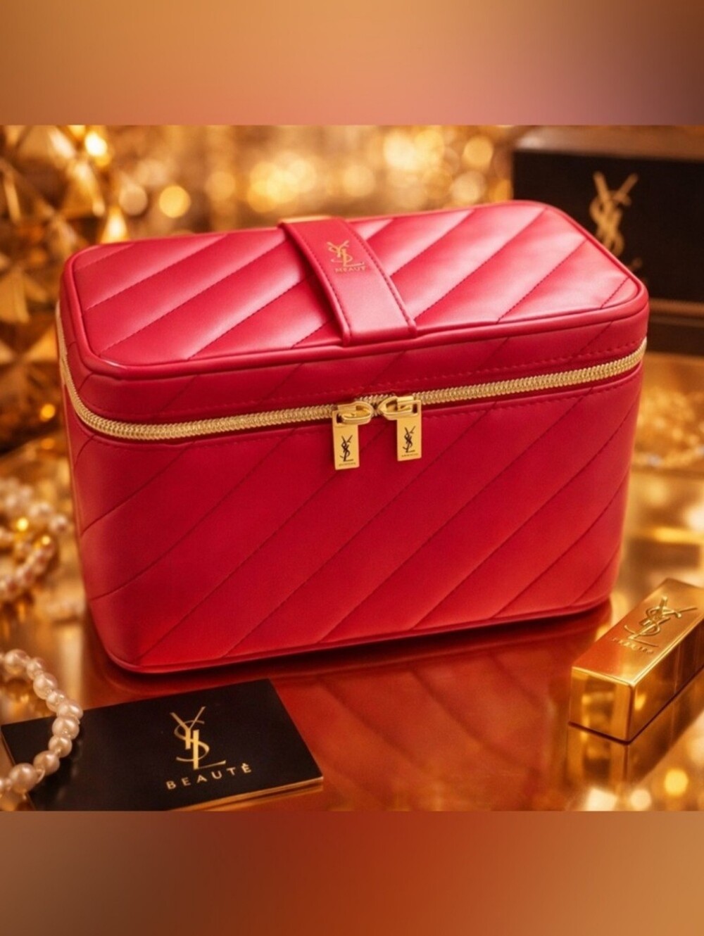 YSL Yves Saint Laurent Beaute Vanity Premium Rouge Red